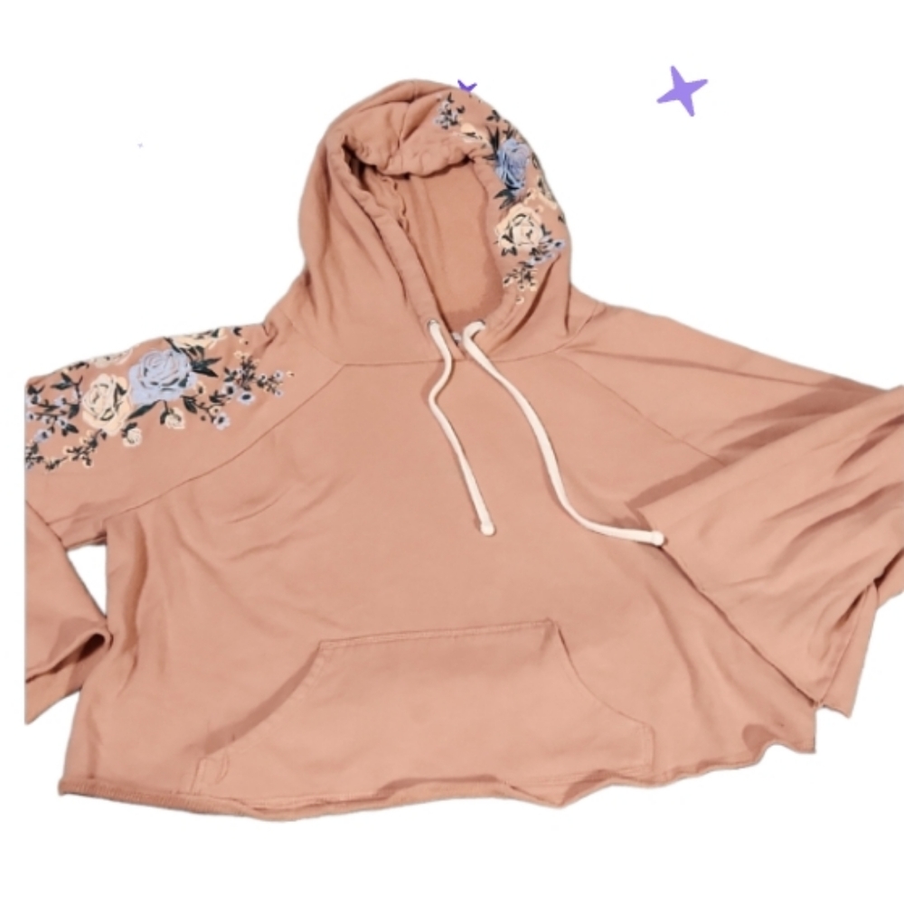 Macys Jrs American Rag Embroidered Cropped Hoodie Jrs Xxl
